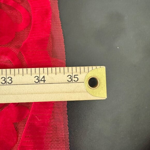 🟣🟣 Luxxel By Alfredo Barraza Womens Red V-neck Lace Mini Formal Gown Dress - Picture 9 of 10